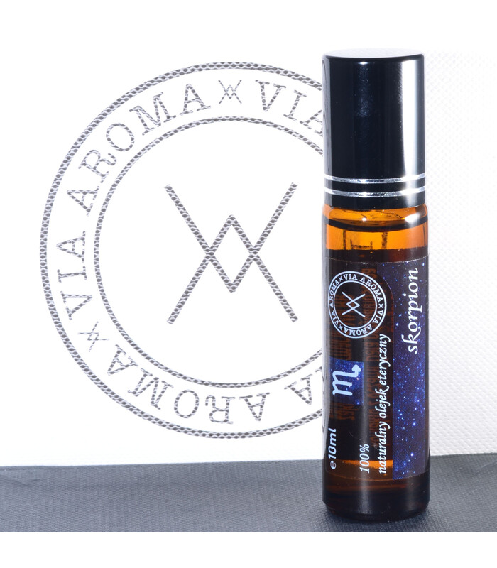 Mieszanka naturalnych olejków eterycznych dla znaku zodiaku "SKORPION" w roll-onie
