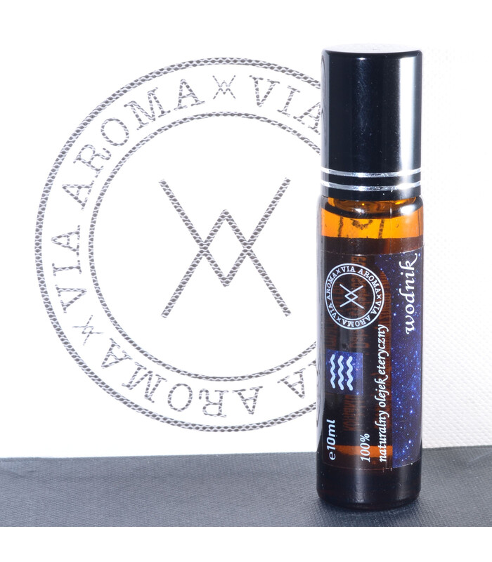 Mieszanka naturalnych olejków eterycznych dla znaku zodiaku "WODNIK" w roll-onie