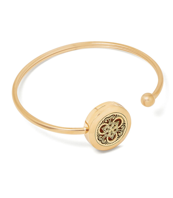 Bransoletka pachnąca BALANS pozłacana na obręczy
