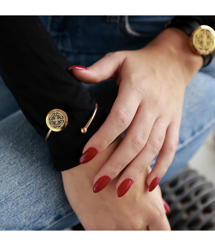 Bransoletka pachnąca KATEDRA pozłacana na obręczy