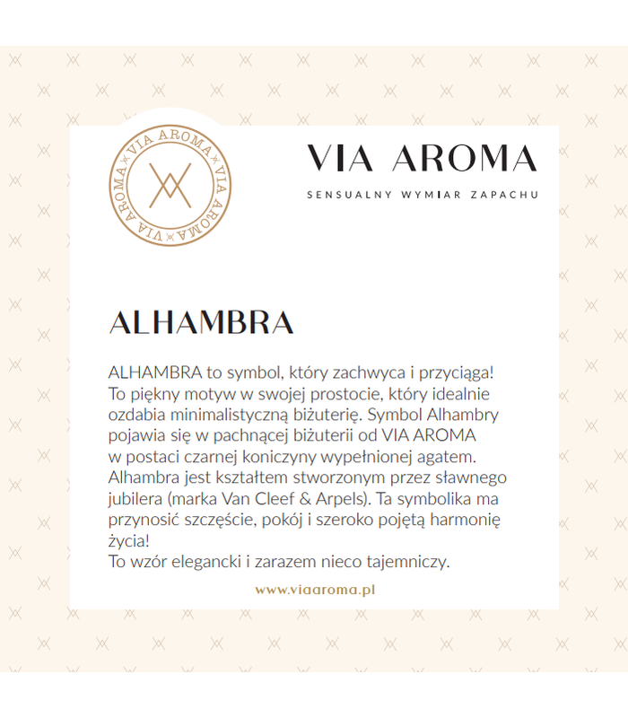 Bransoletka pachnąca ALHAMBRA pozłacana na łańcuszku