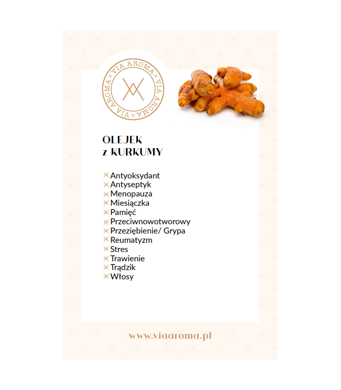 Naturalny Olejek Eteryczny z Kurkumy