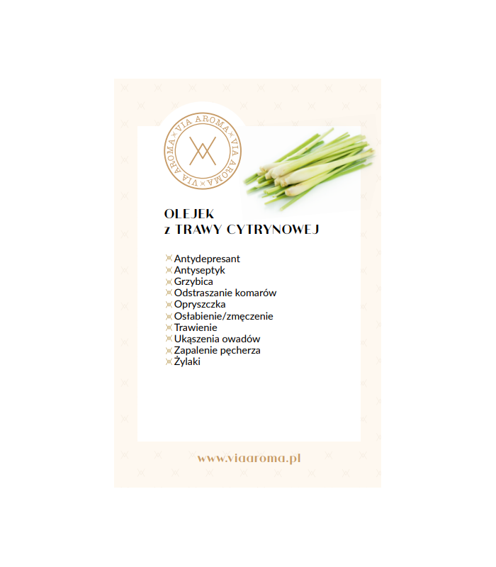 Naturalny Olejek Eteryczny z Trawy Cytrynowej