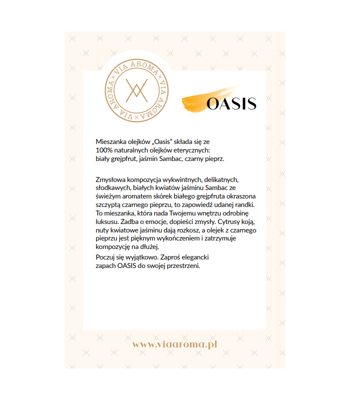 Naturalna mieszanka OASIS z nutą jaśminu
