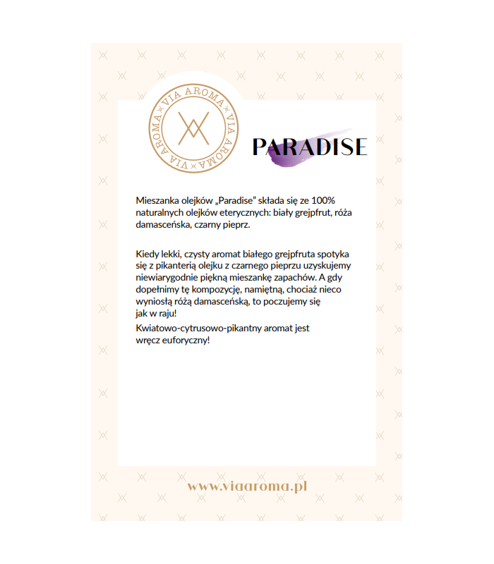 Naturalna mieszanka PARADISE z nutą róży
