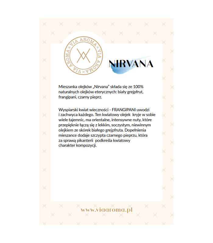 Naturalna mieszanka NIRVANA z nutą frangipani
