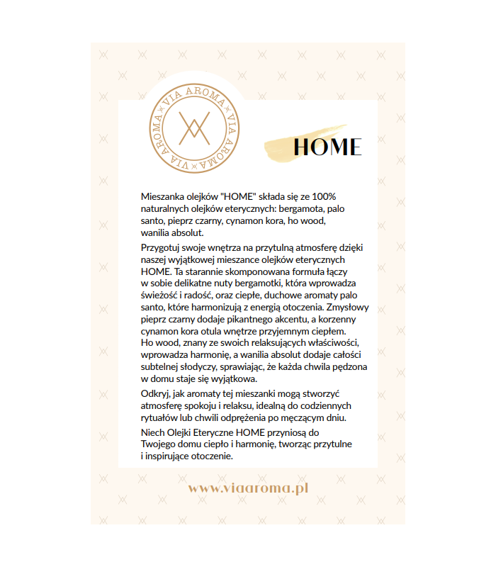 Naturalna mieszanka HOME z nutą wanilii