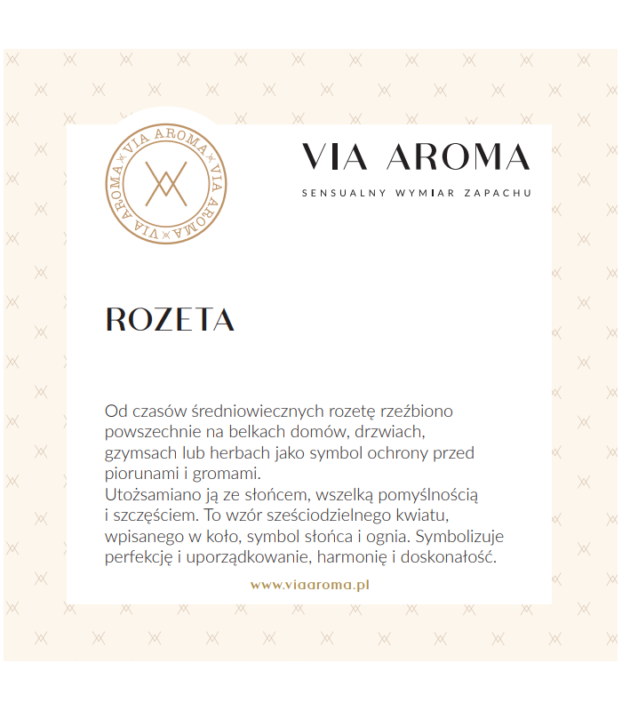 Bransoletka pachnąca ROZETA pozłacana na pasku